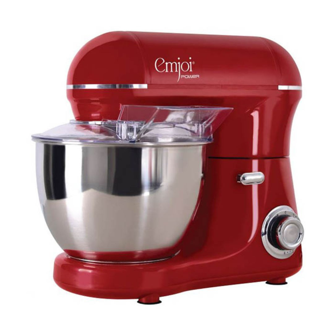 عجانة كهربائية من إمجوي، محرك 600 واط، صوت منخفض لخلط فعال، أحمر